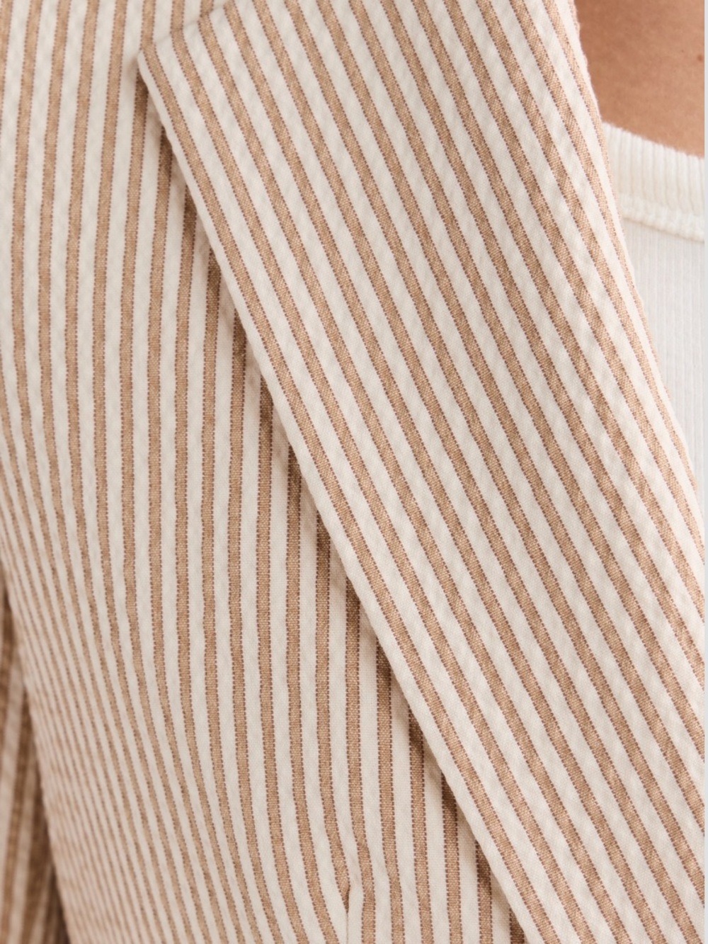 Veronica Beard Cream Striped Aaliyah Dickey Jacket size 4 ( sample line) - Picture 5 of 8